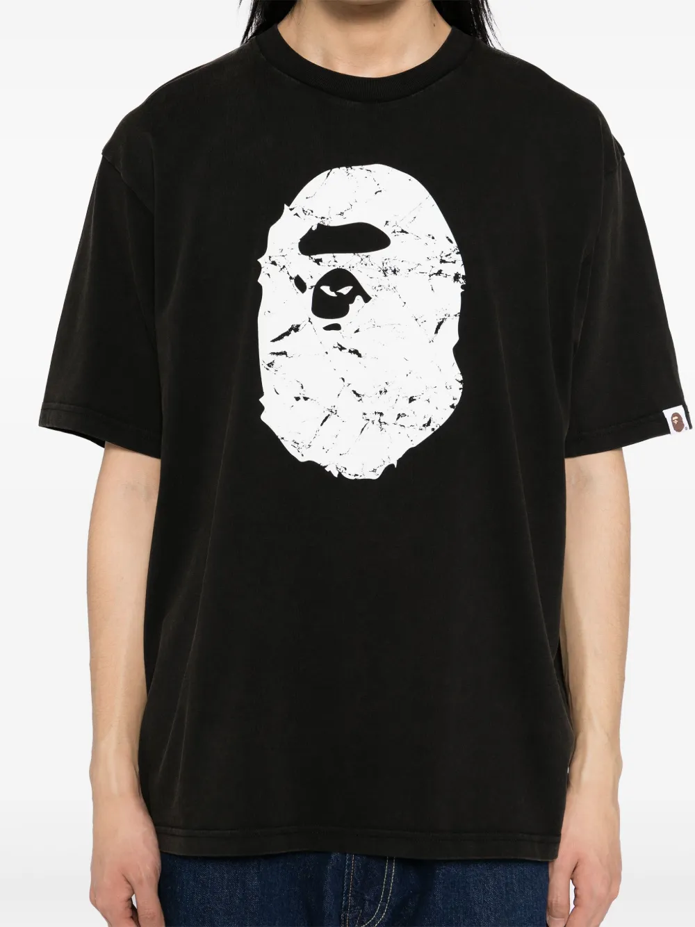 A BATHING APE Head T-shirt Zwart