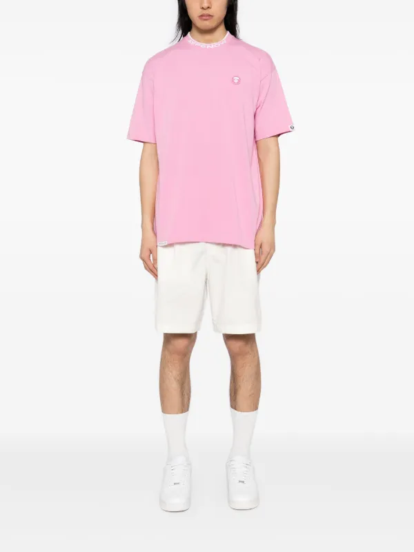 AAPE BY *A BATHING APE® Moonface Logo Short Sleeve Tee | Pink