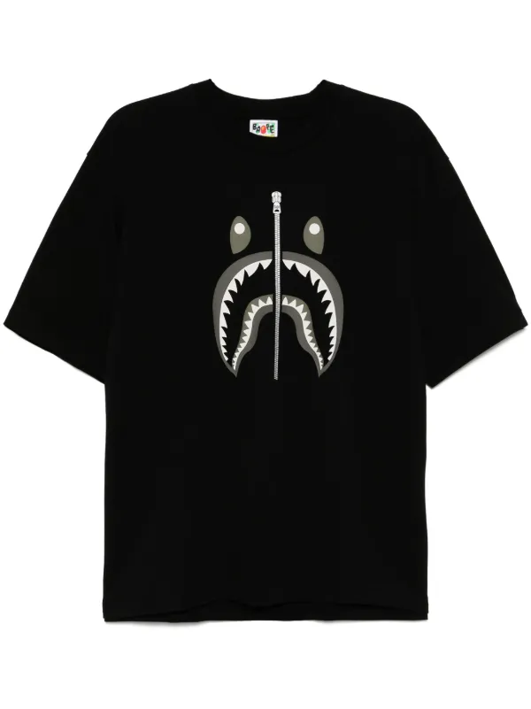 A BATHING APE® シャーク Tシャツ | ブラック | FARFETCH JP
