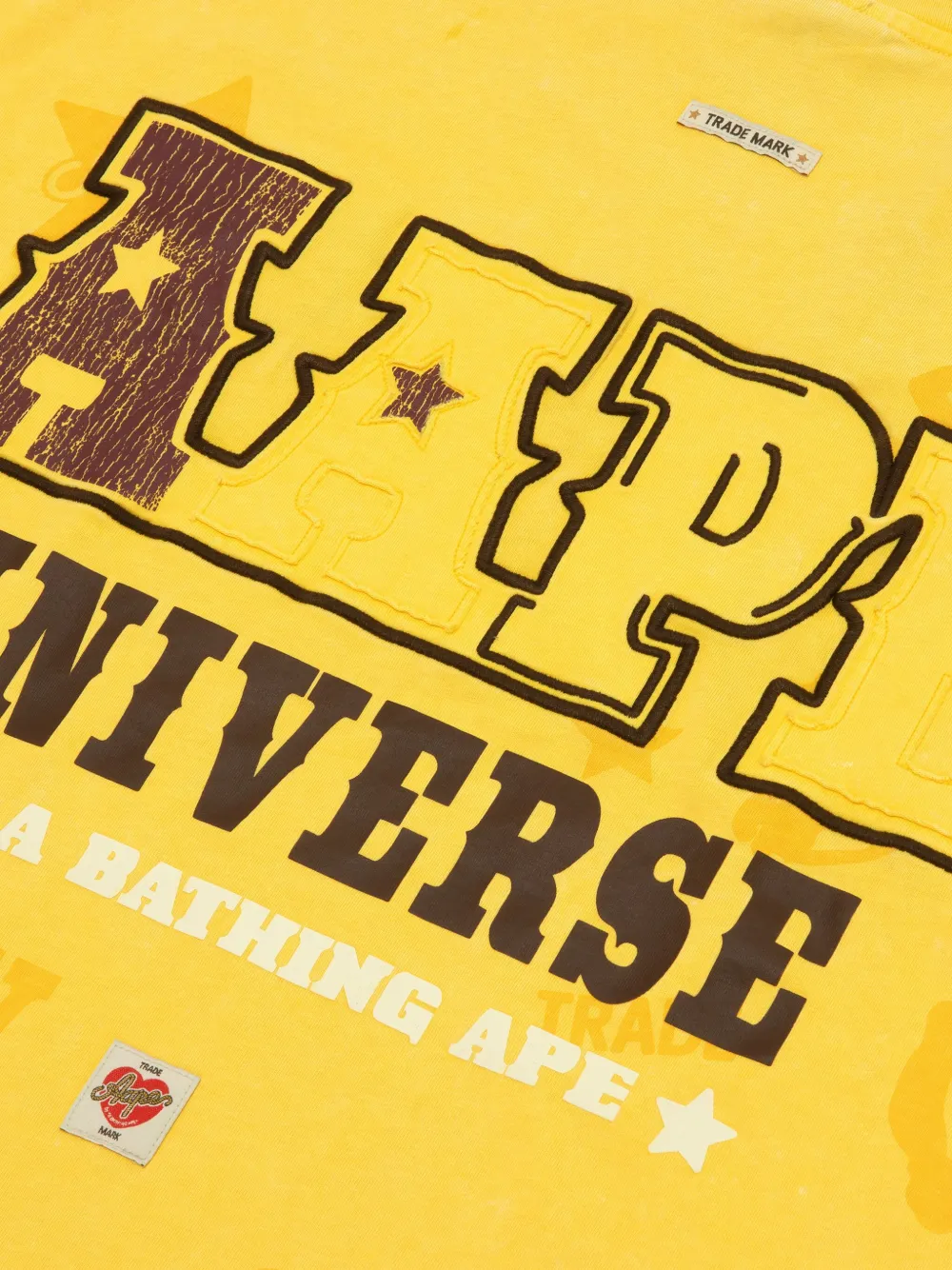 AAPE BY *A BATHING APE Moonface T-shirt Geel