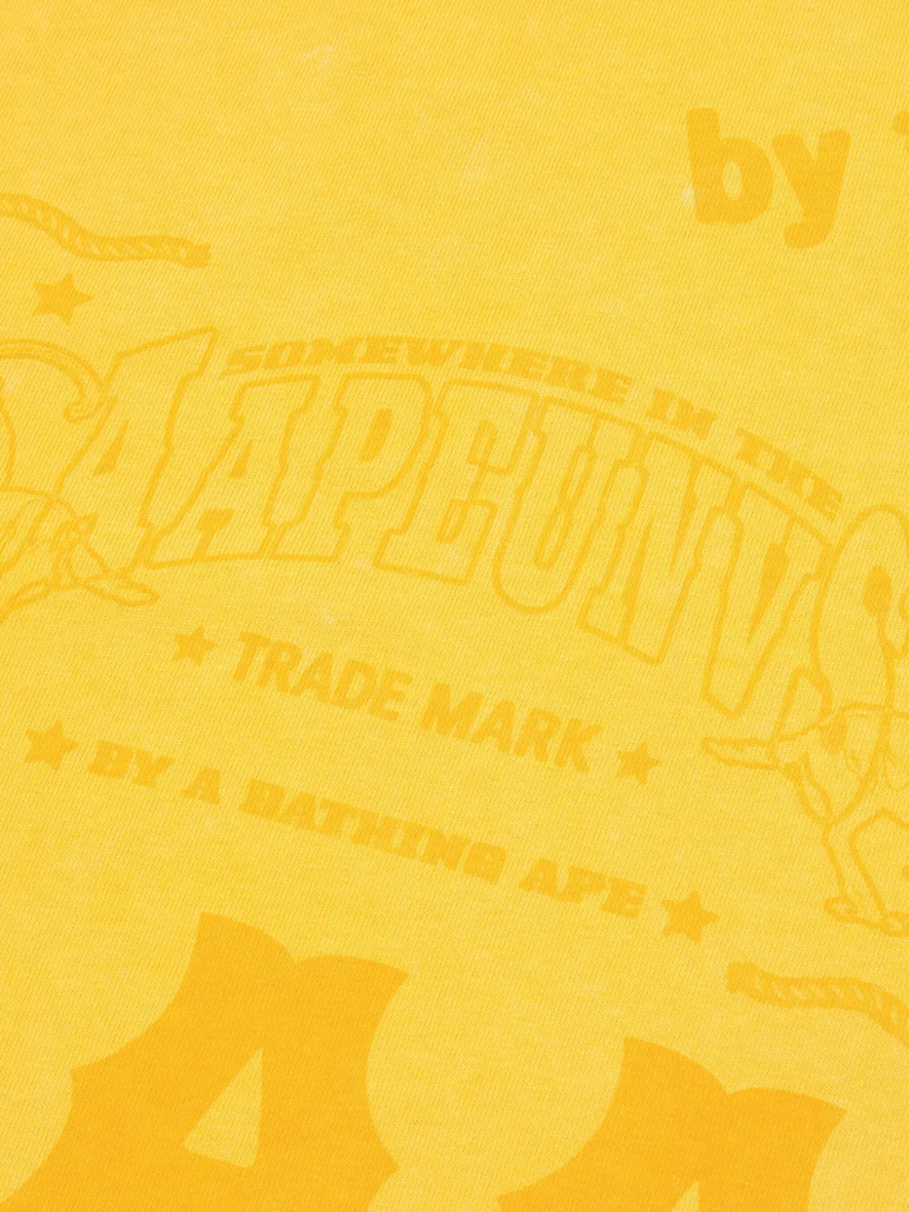 AAPE BY *A BATHING APE Moonface T-shirt Geel