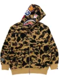 A BATHING APE® leopard-print hoodie - Yellow