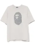 A BATHING APE® heavy washed ape-head T-shirt - Grey