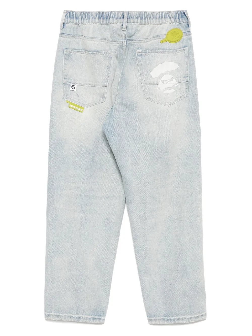 AAPE BY *A BATHING APE Jeans met Moonface-logo - Blauw