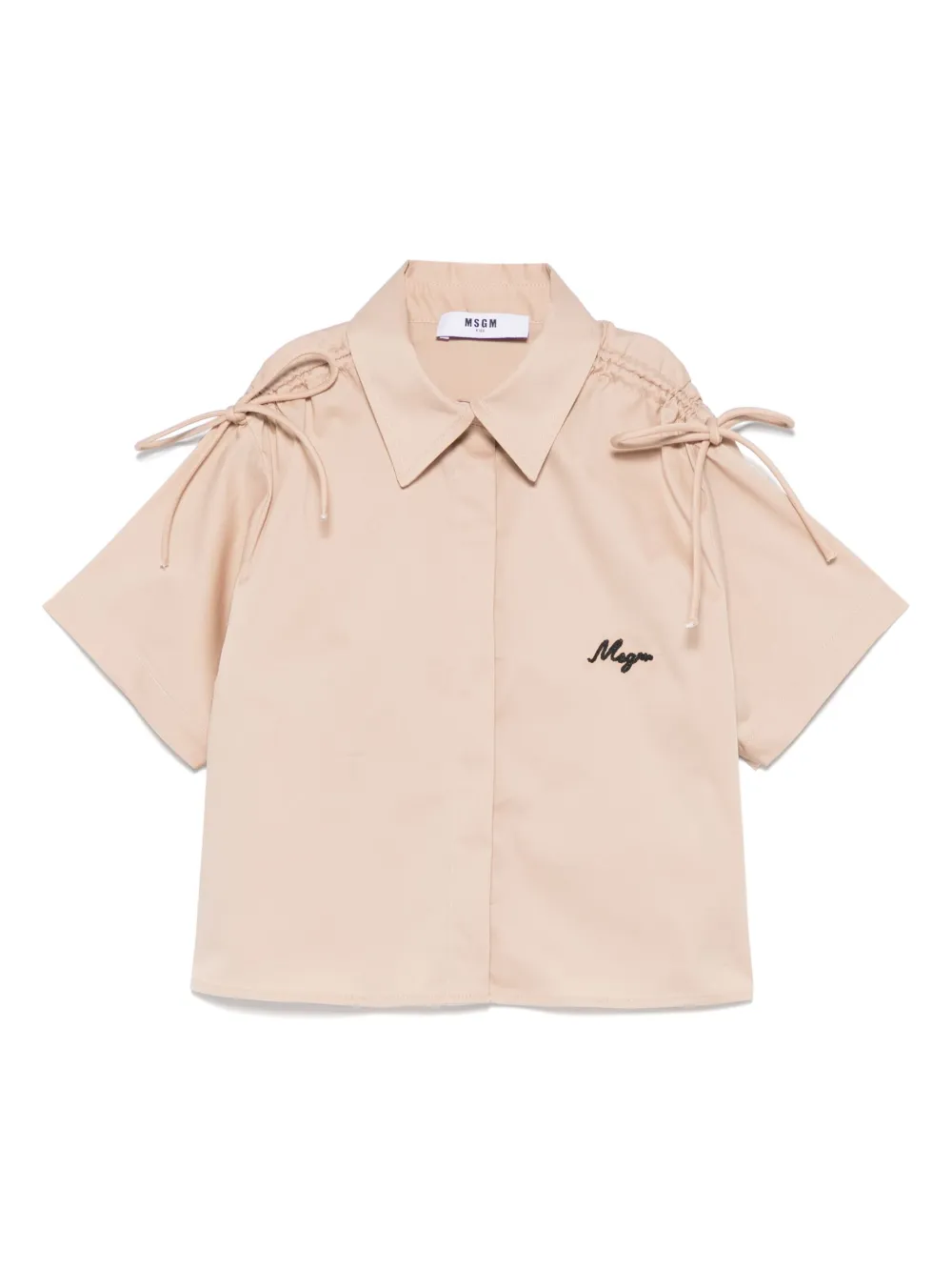 MSGM Kids logo-embroidered shirt | Neutrals | Image 1