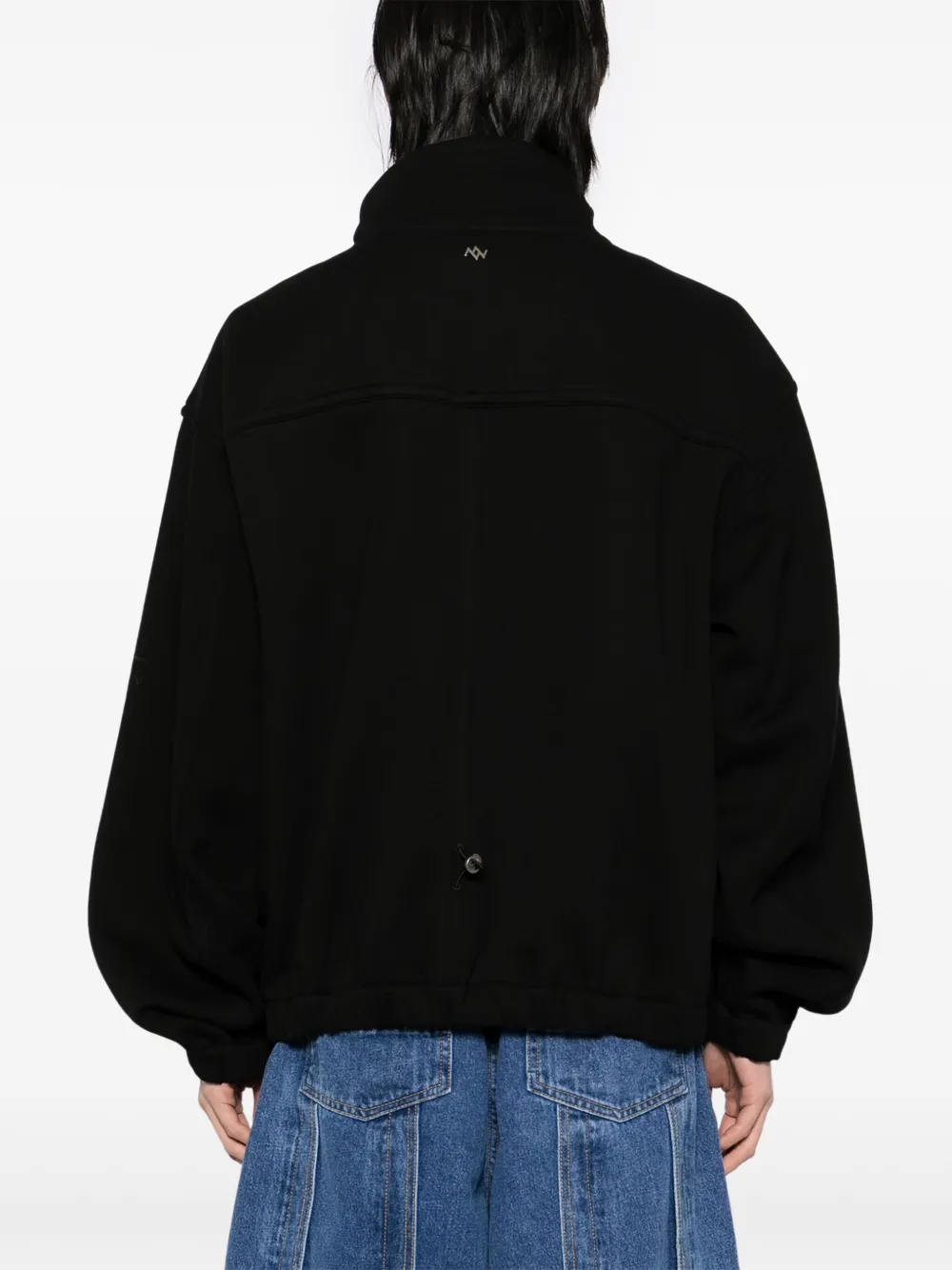 ZZERO BY SONGZIO Deviant Harrington sweater met rits Zwart