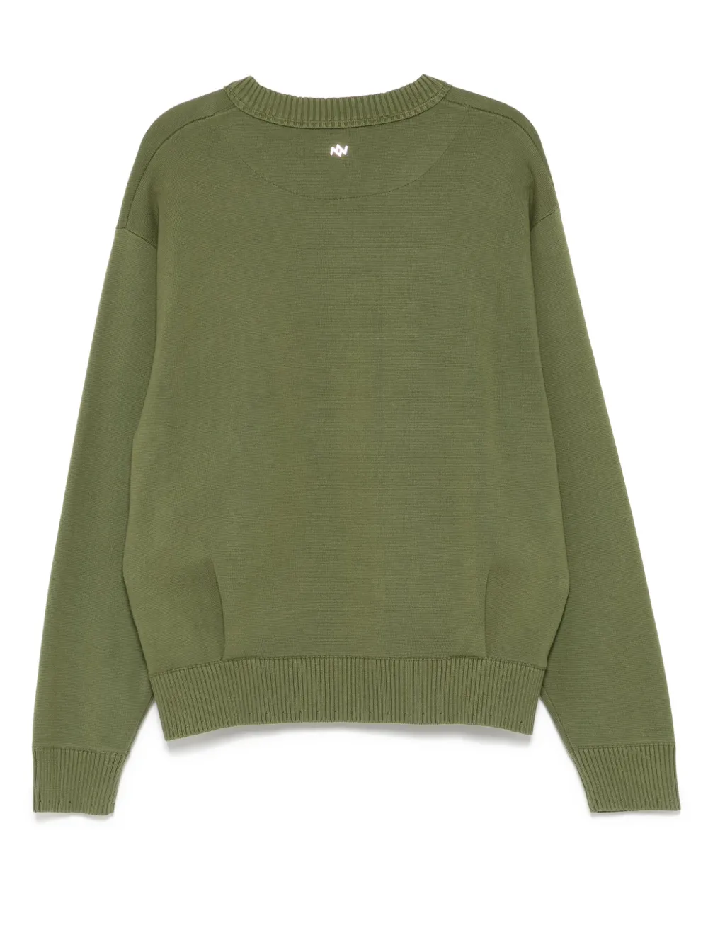 ZZERO BY SONGZIO Trui met V-hals en embleem Groen