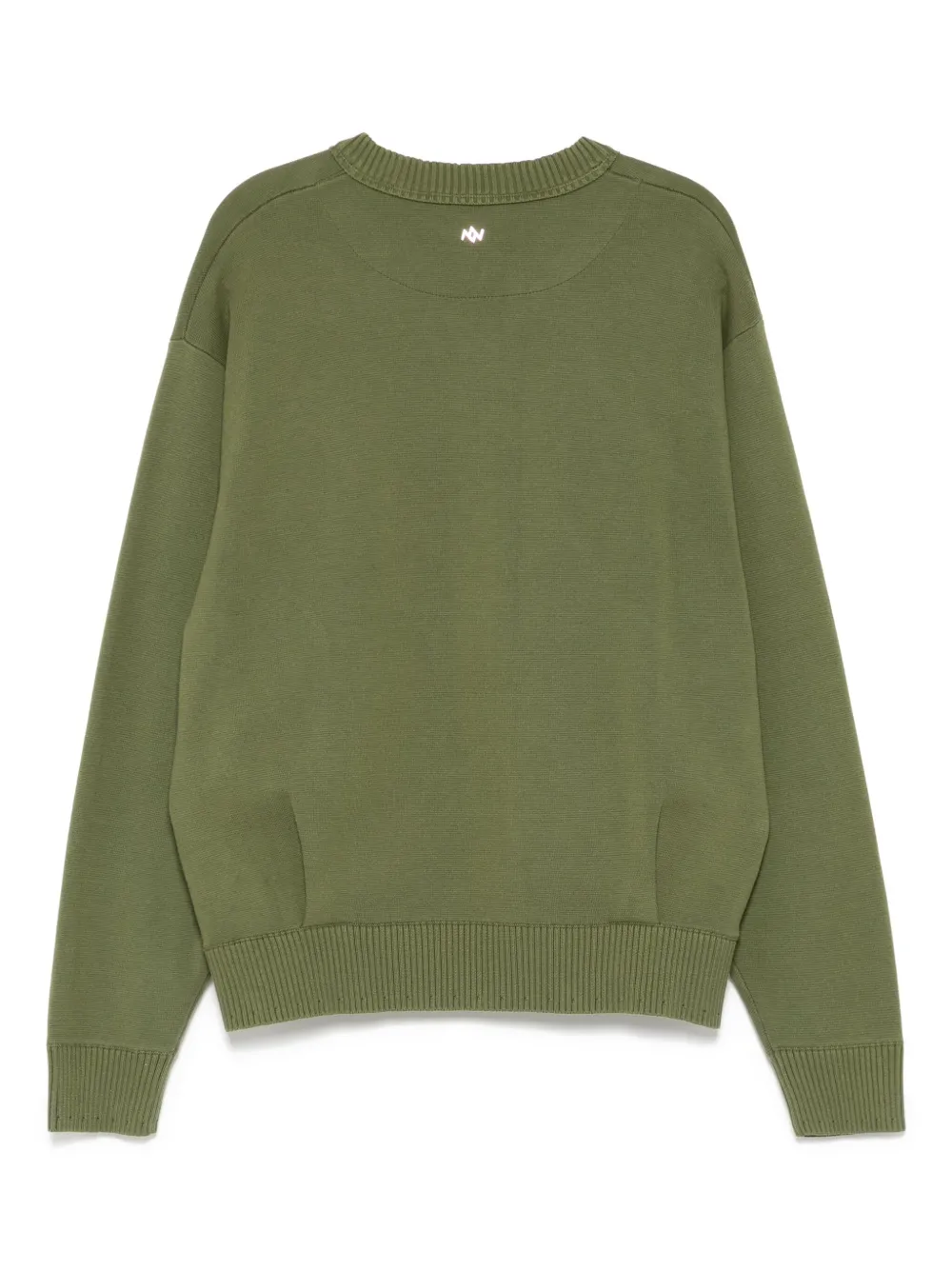 ZZERO BY SONGZIO emblem V-neck jumper - Groen