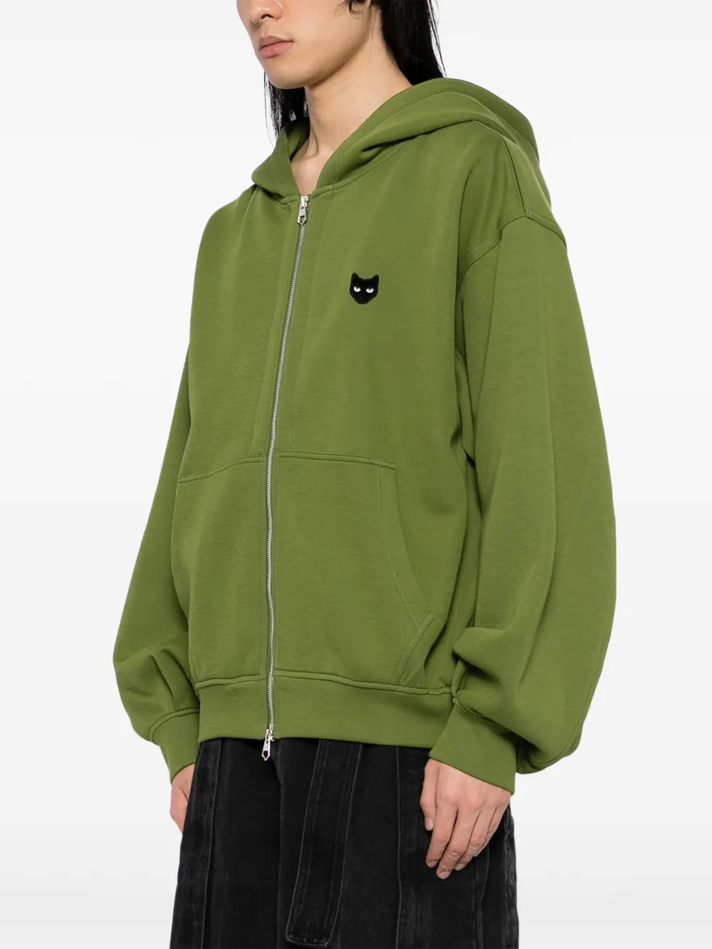 ZZERO BY SONGZIO Deviant hoodie met rits Groen
