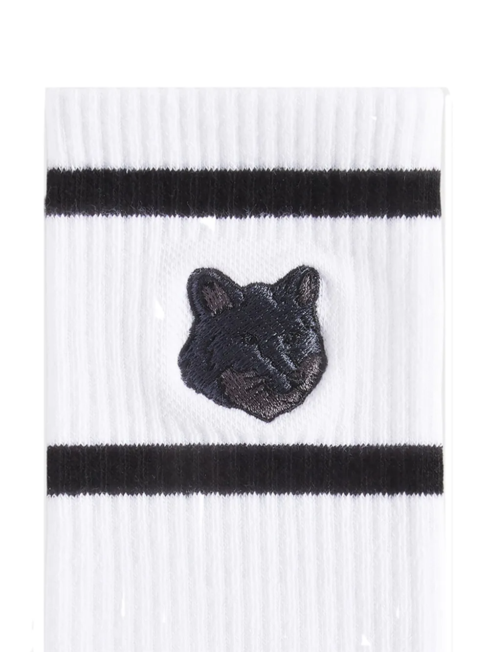 Maison Kitsuné Fox Head sokken Wit