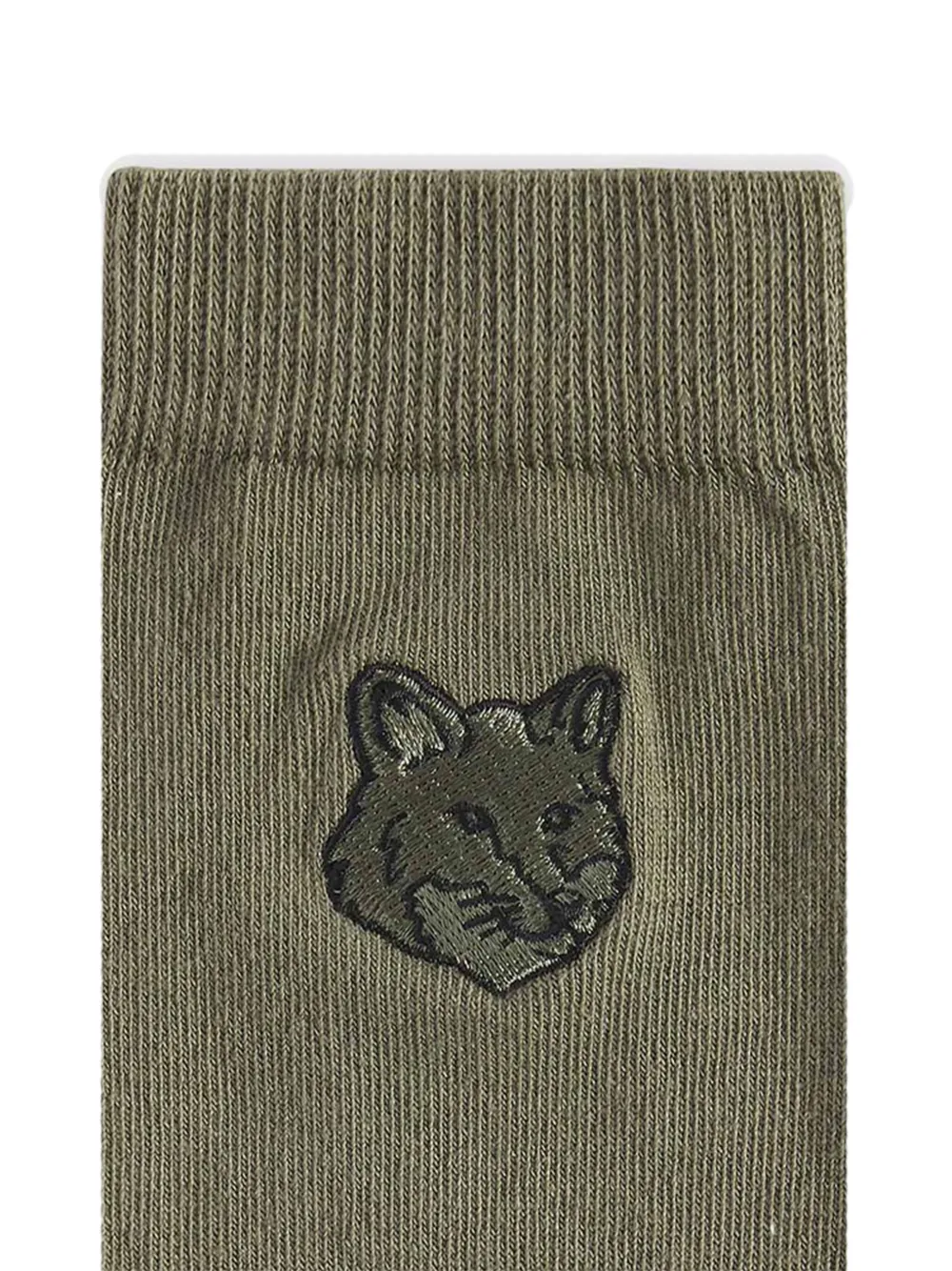 Maison Kitsuné Fox Head socks Groen