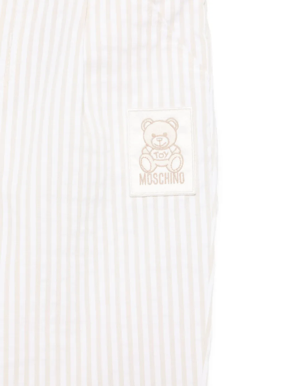 Moschino Kids Gestreepte broek Beige