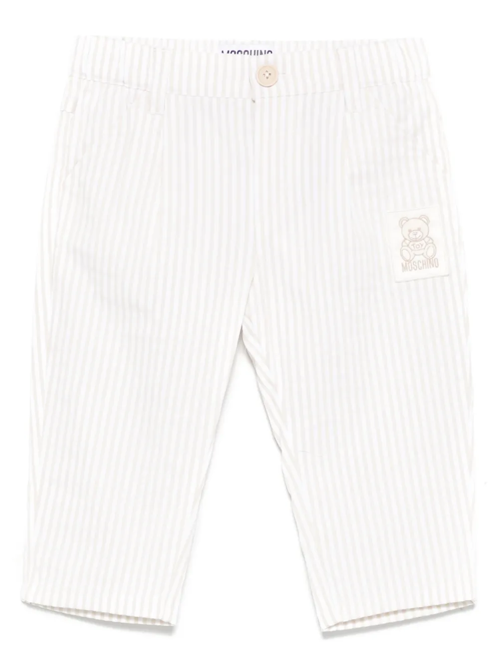 Moschino Kids Calça com listra | Neutro | Image 1