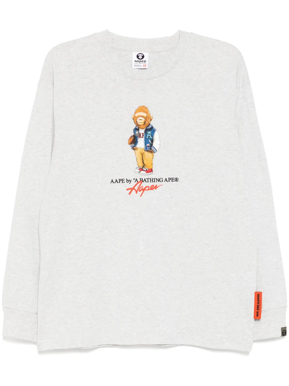 AAPE BY *A BATHING APE® playera con estampado gráfico | gris | Image 1