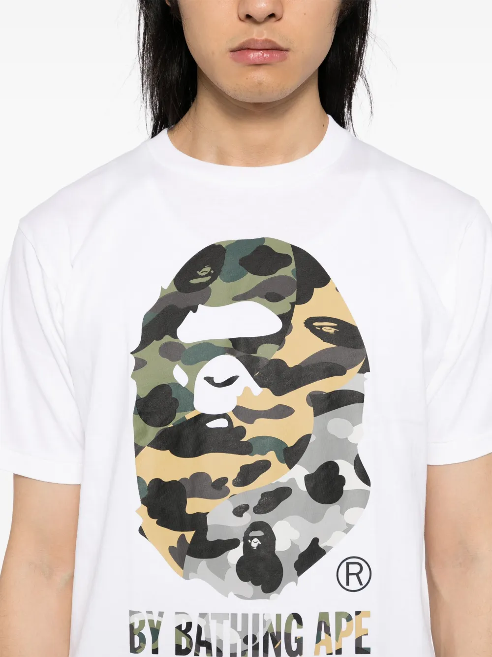 A BATHING APE 1ST Camo Crazy T-shirt Wit