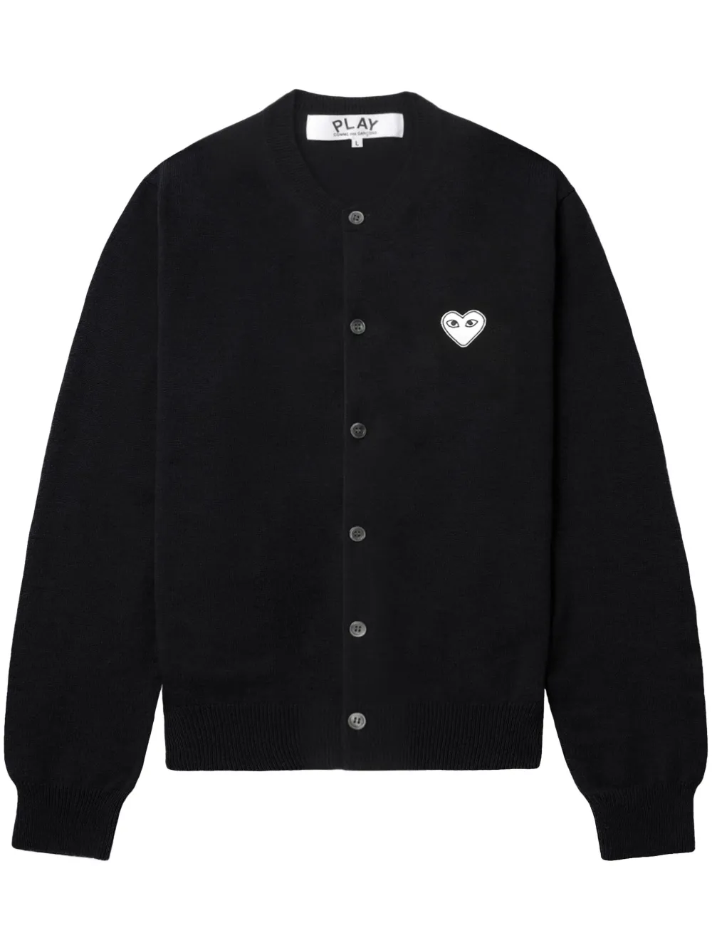 Comme Des Garçons Play ハートアップリケ カーディガン - ブラック Comme Des Garçons Play ハートアップリケ カーディガン - ブラック
