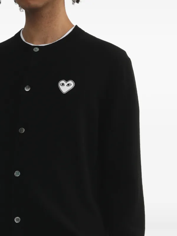 Comme Des Garçons Play ハートアップリケ カーディガン | ブラック