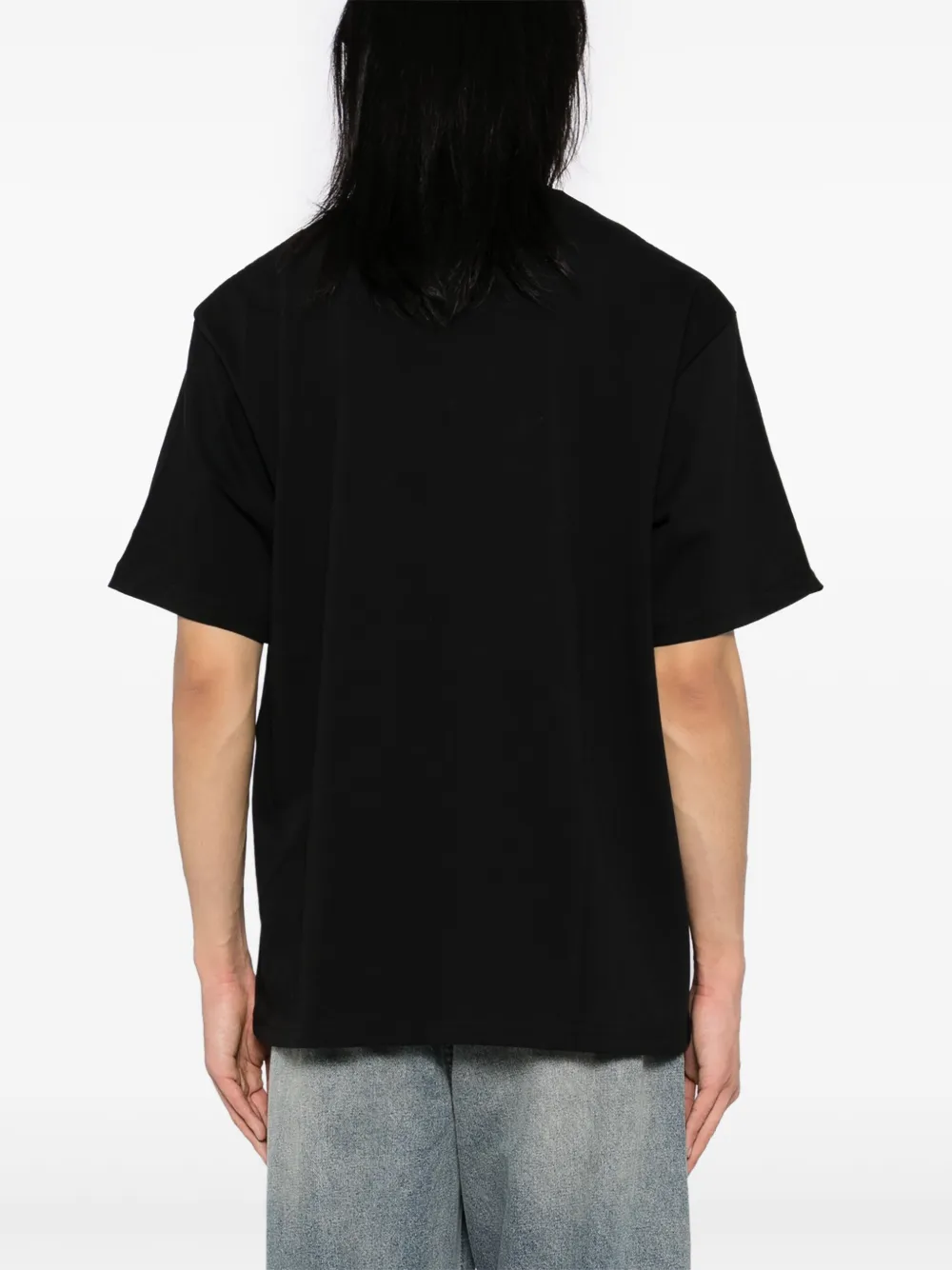 A BATHING APE T-shirt met kettingstiksel Zwart