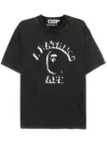 A BATHING APE® garment dye spray print tee - Black