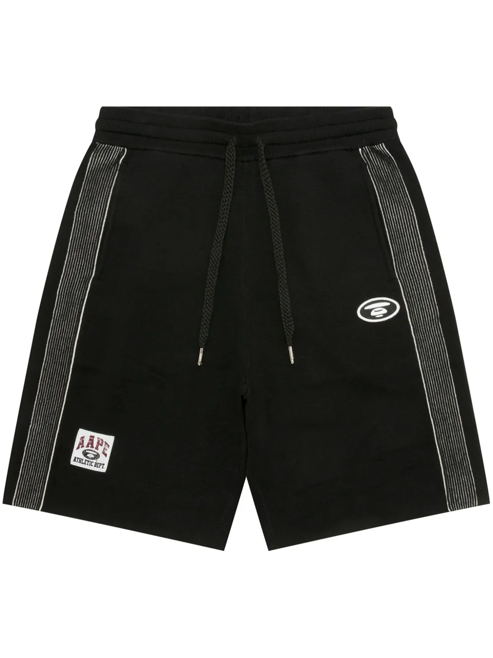 AAPE BY *A BATHING APE® side-stripe track shorts – Black