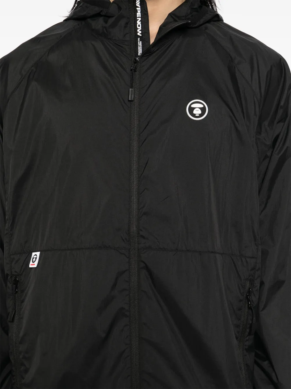 AAPE BY *A BATHING APE Windjack met logo Zwart