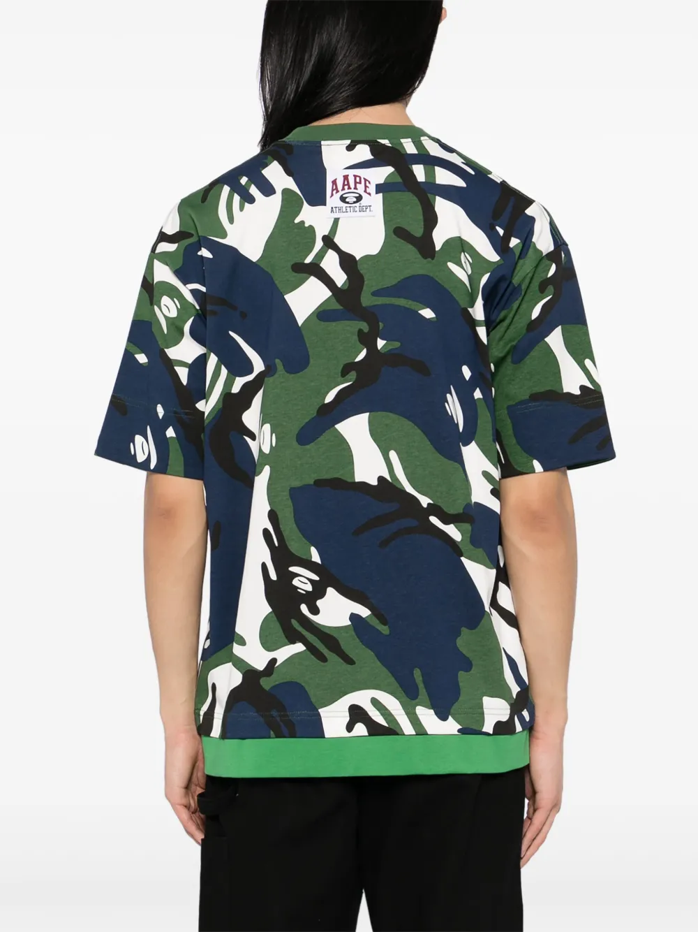 AAPE BY *A BATHING APE T-shirt met logopatch Wit