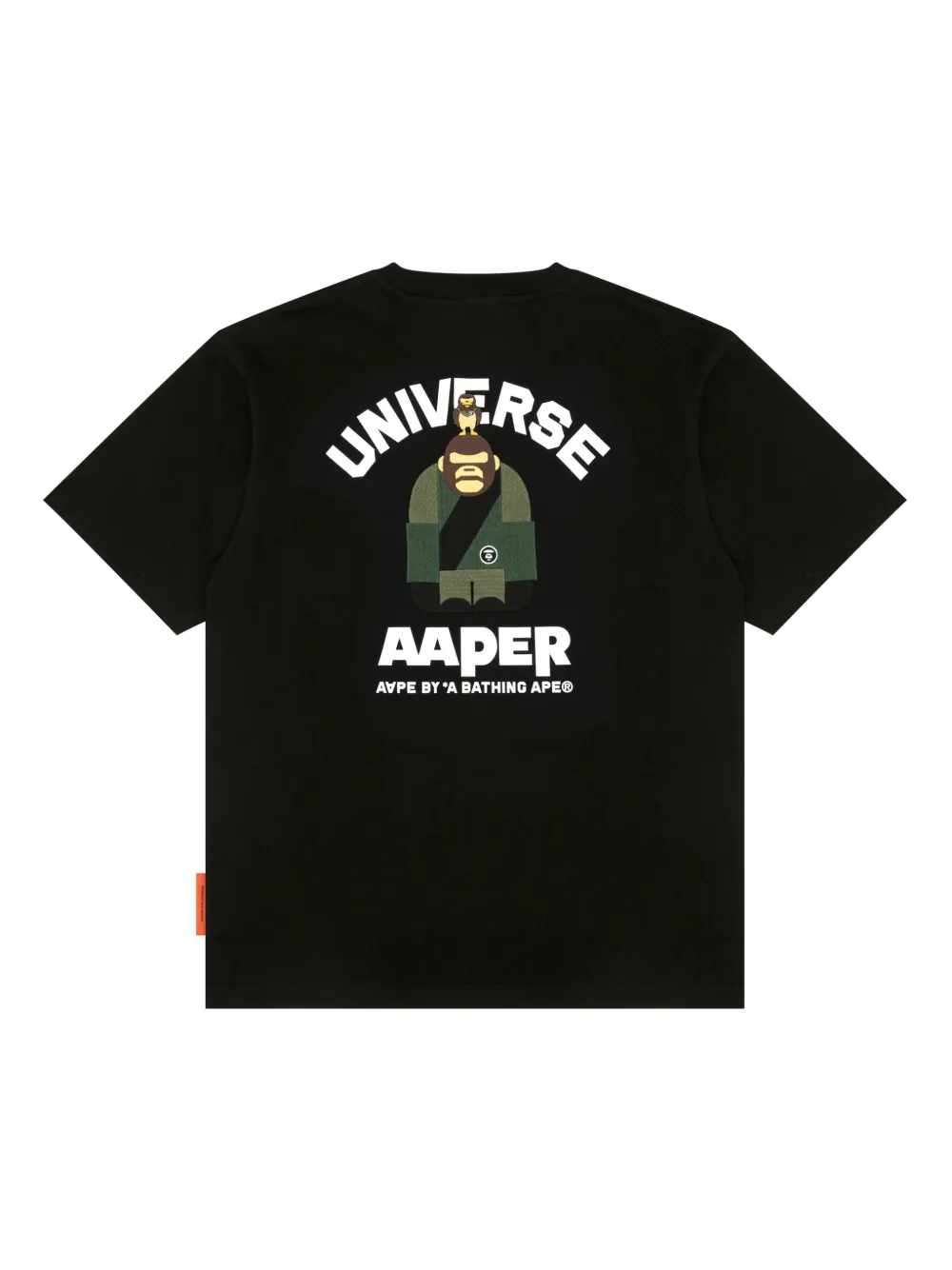 AAPE BY *A BATHING APE Katoenen T-shirt met logoprint - Zwart