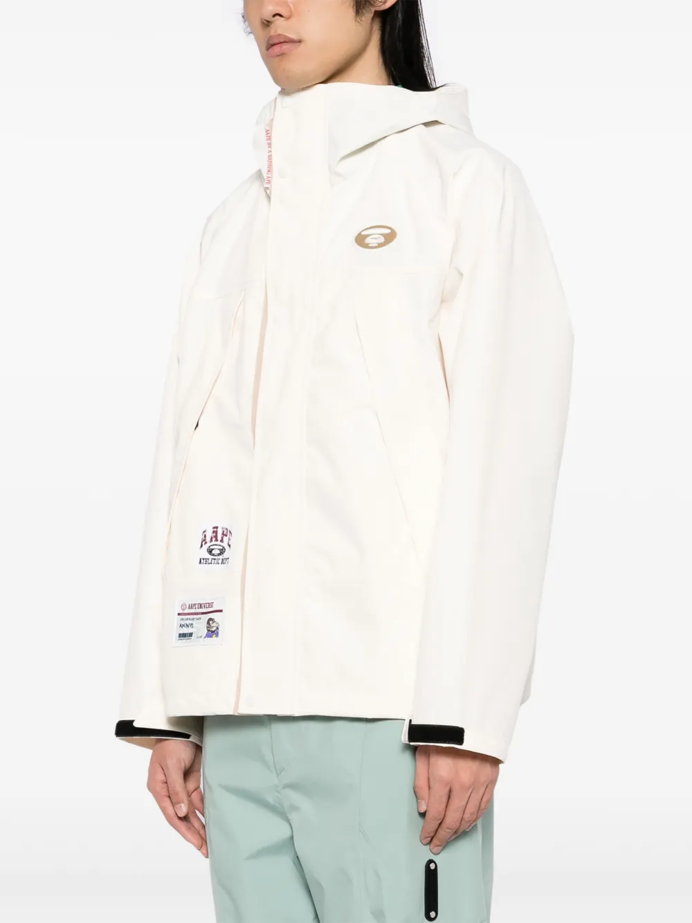 AAPE BY *A BATHING APE Jack met logopatch Wit