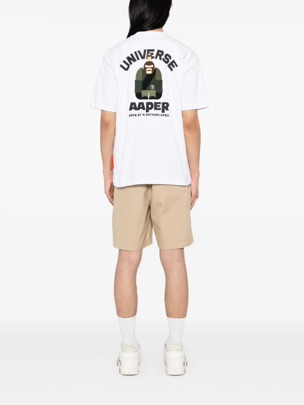 AAPE BY *A BATHING APE® T-shirt met logoprint - Wit