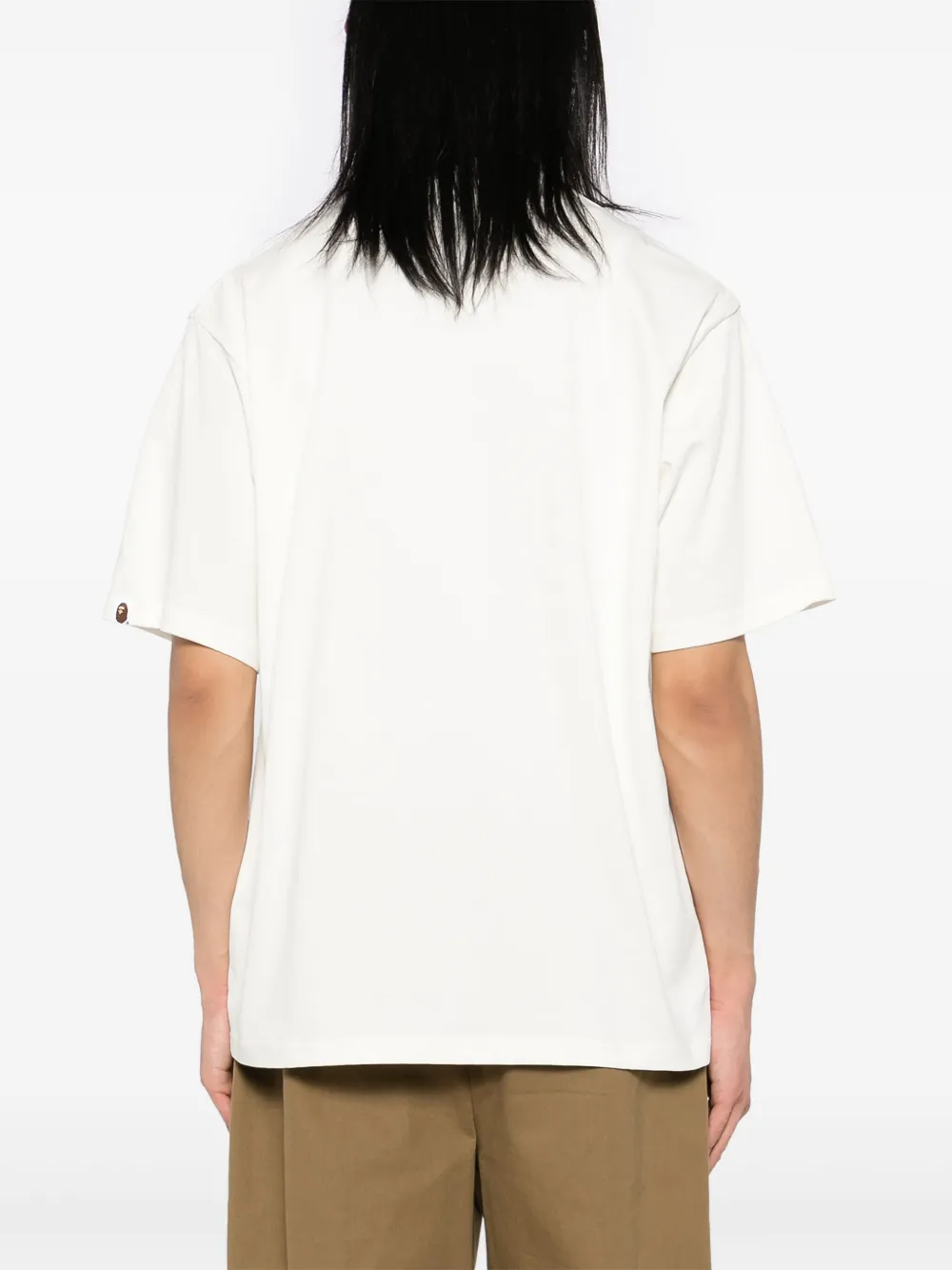 A BATHING APE CHAIN STITCH COLLEGE T-SHIRT 