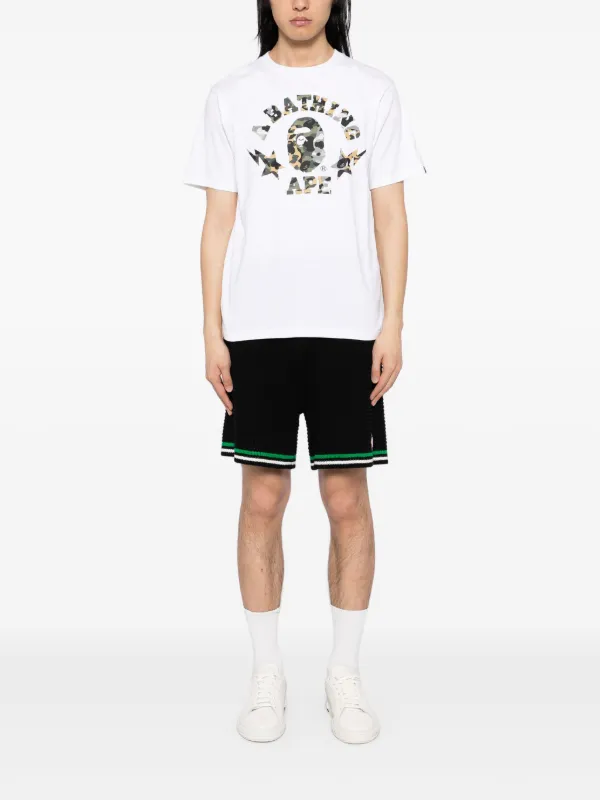 A BATHING APE® 1st Camo Crazy STA College T恤| 白色| FARFETCH CN
