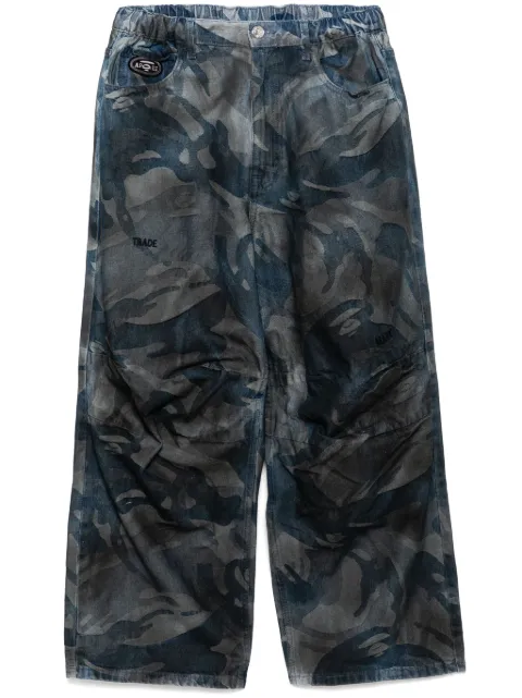 AAPE BY *A BATHING APE® jeans con efecto lavado y logo Moonface
