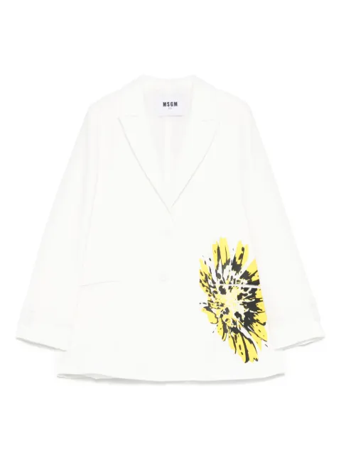 MSGM Kids blazer de crepé
