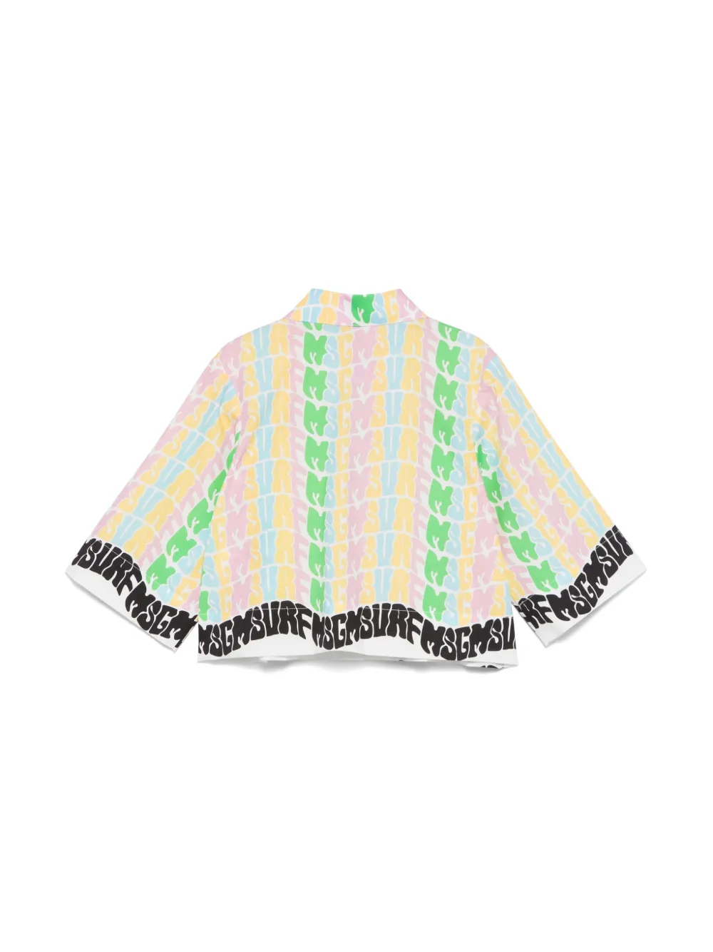 MSGM Kids Shirt met logoprint - Wit