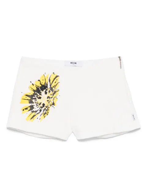 MSGM Kids shorts con estampado floral