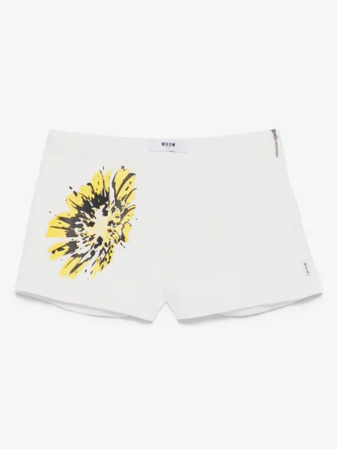 MSGM Kids shorts con estampado floral