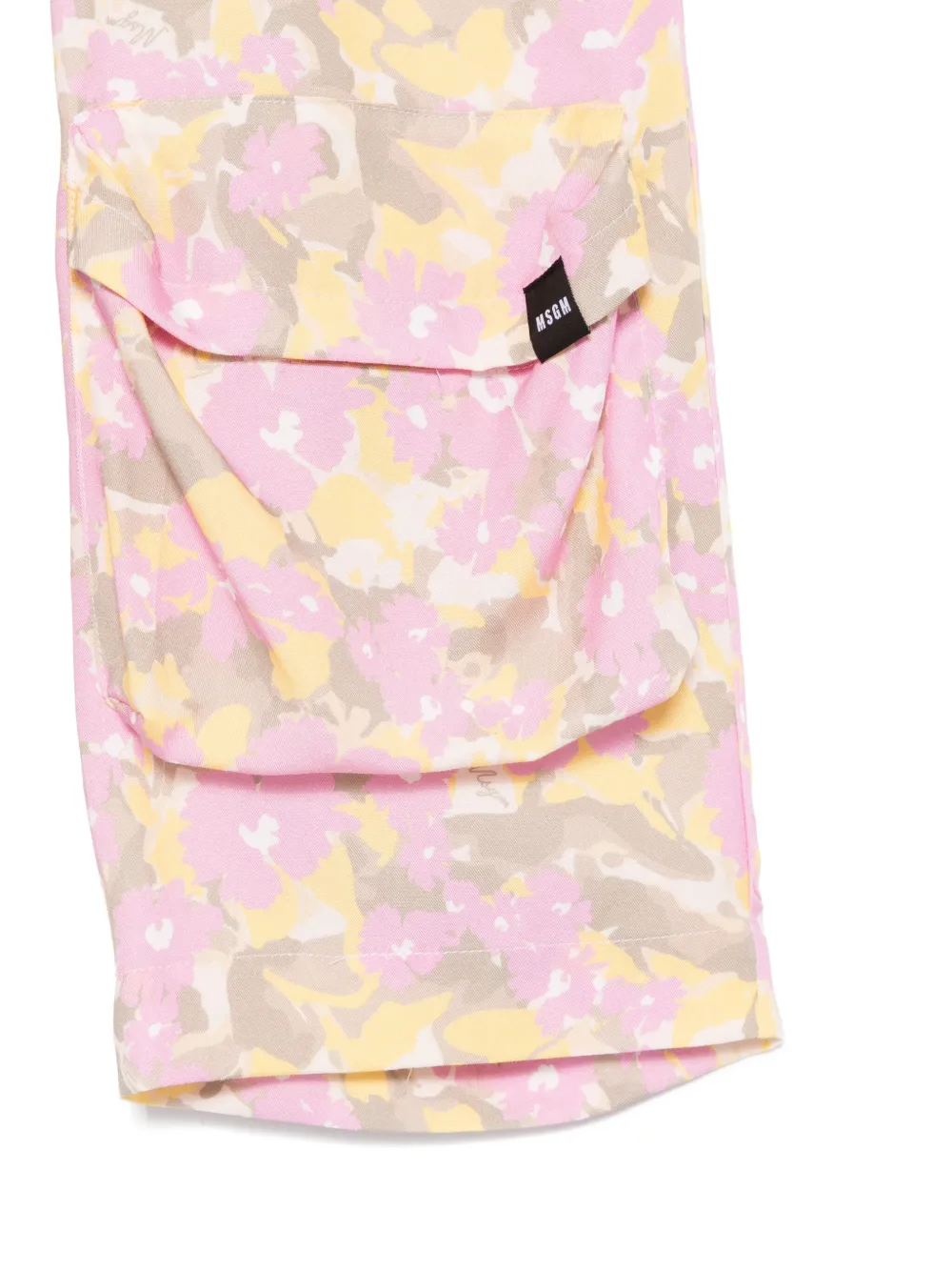 MSGM Kids Broek met bloemenprint Roze