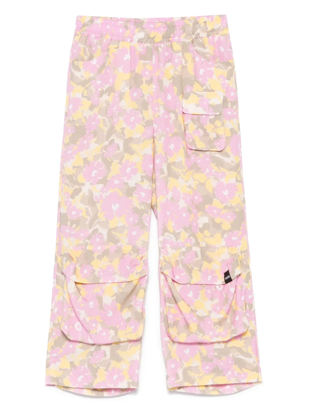 MSGM Kids floral-print trousers | Pink | Image 1