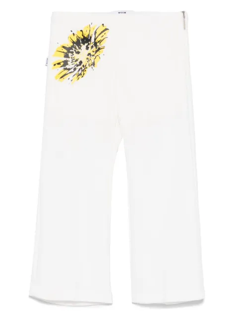 MSGM Kids pantalones con estampado floral