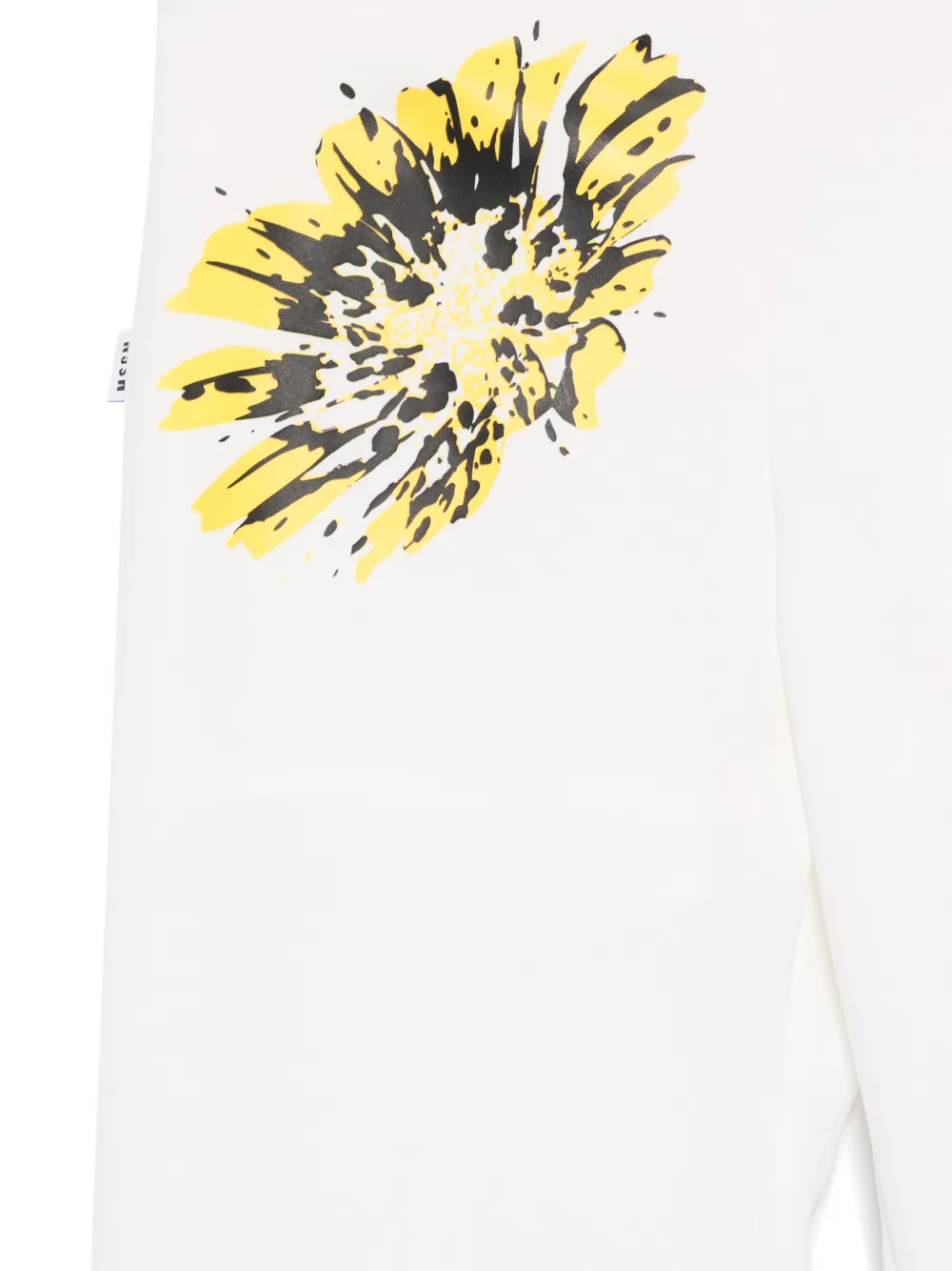 MSGM Kids Broek met bloemenprint Wit