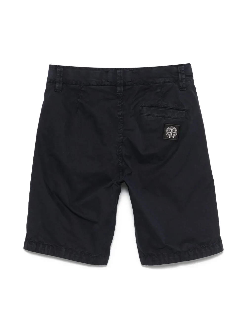 Stone Island Junior Gabardine geweven shorts - Blauw