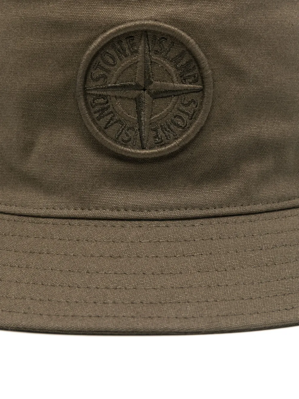 Stone Island Compass-embroidered bucket hat - Groen