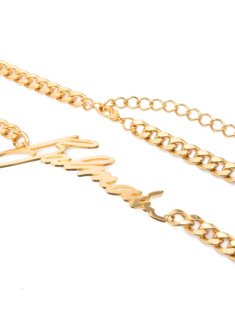 Balmain logo-plaque chain belt - Goud