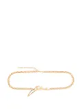 Balmain logo-plaque chain belt - Gold