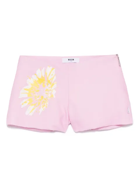 MSGM Kids shorts con estampado floral