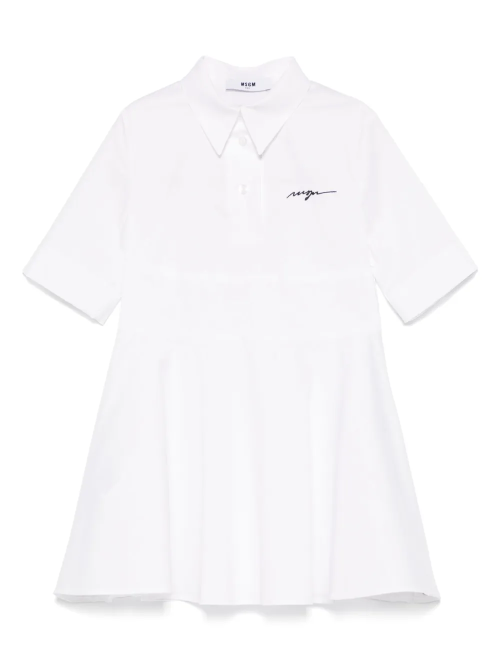 MSGM Kids logo-embroidered dress | White | Image 1