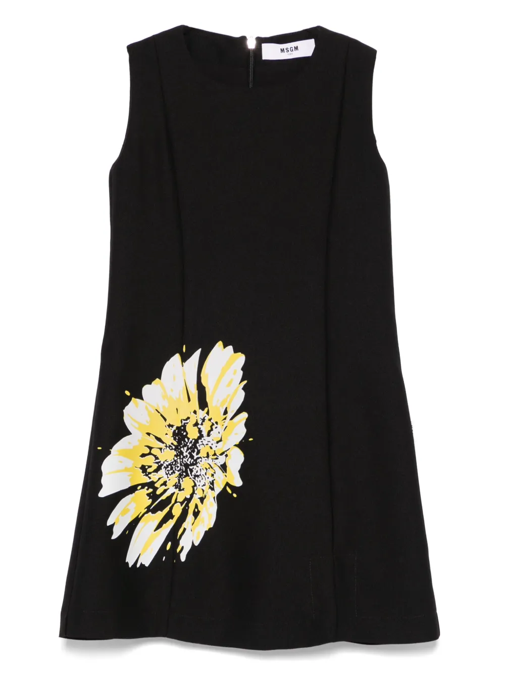 MSGM Kids Jurk met bloe print Zwart