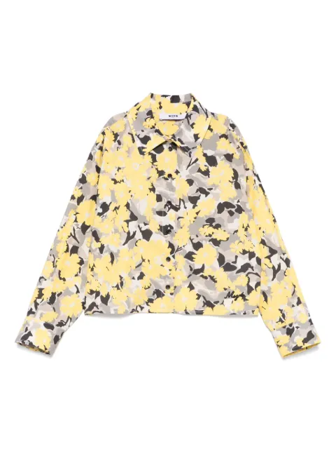MSGM Kids camisa con estampado floral