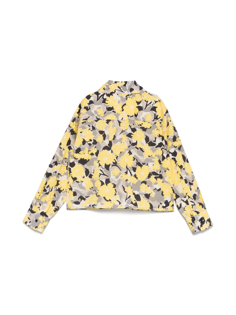 MSGM Kids Shirt met bloemenprint - Zwart