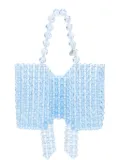 Monnalisa beaded tote bag - Blue